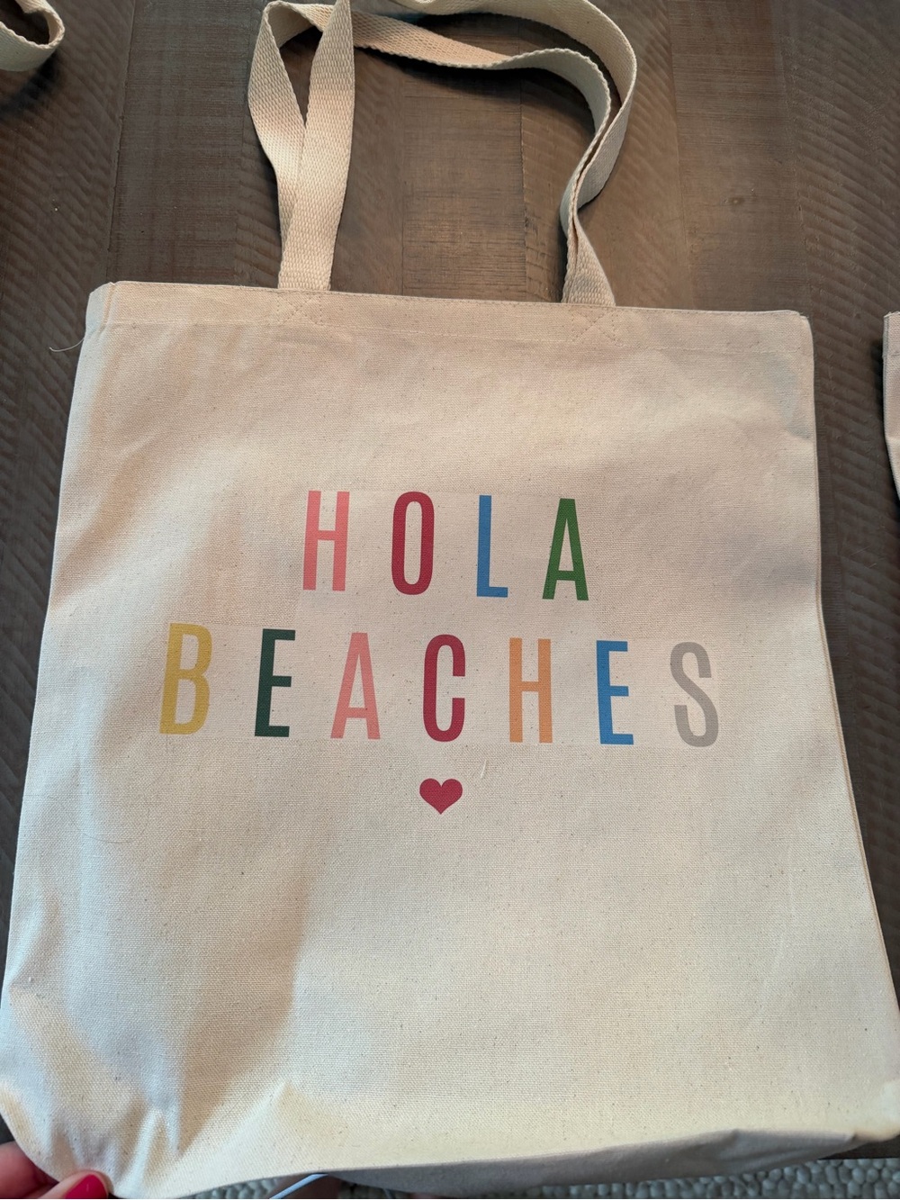 Hola Beaches Colorblock Canvas Tote-NEW!